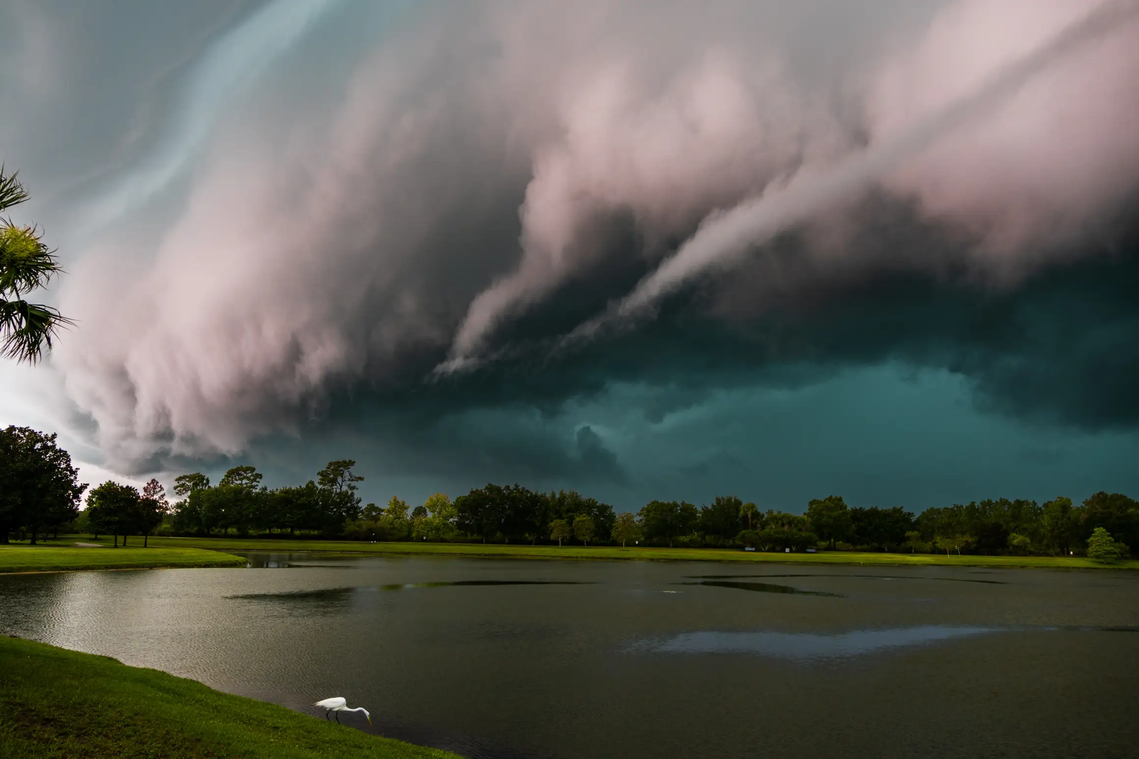 Storm clouds accumulating over Orlando, FL