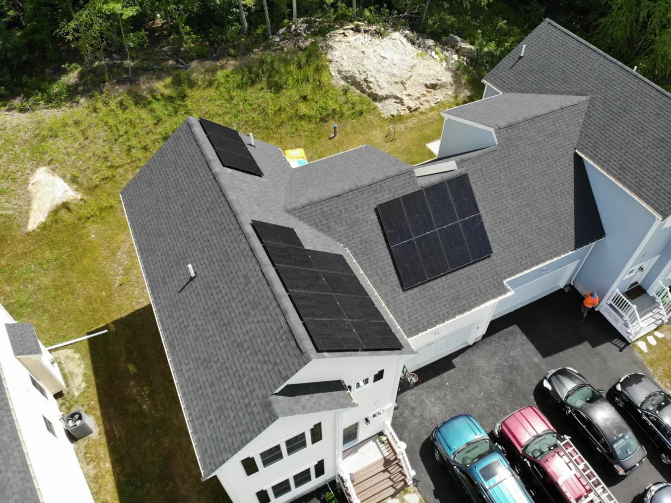 Lunex Power rooftop solar installation on a New England-style home in Worcester, Massachusetts